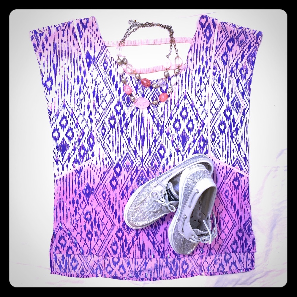 American Eagle Mixed Pattern Top - image 1